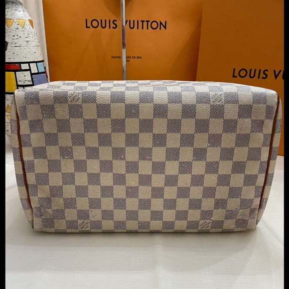 Authentic Louis Vuitton Speedy 30 Damier Azur - Picture 7 of 15